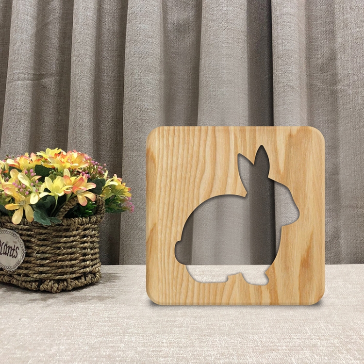 Holz-Nachtlicht „Gemütlicher Osterhase“ Sanftes Licht & natürliche Eleganz - Image 2