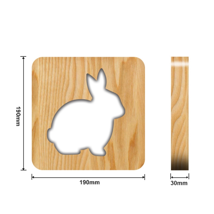 Holz-Nachtlicht „Gemütlicher Osterhase“ Sanftes Licht & natürliche Eleganz - Image 3